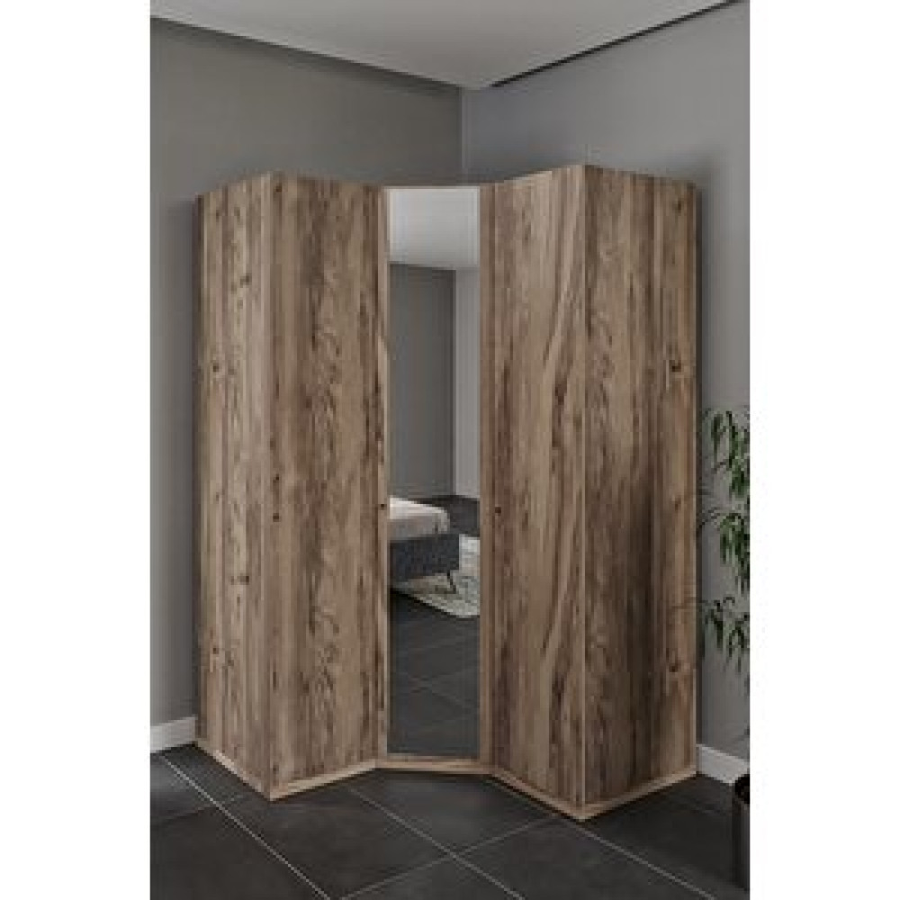Doressa Home Platinum Brown Corner 3 Kapılı Gardırop Gardrop & Dolap Fiyatı
