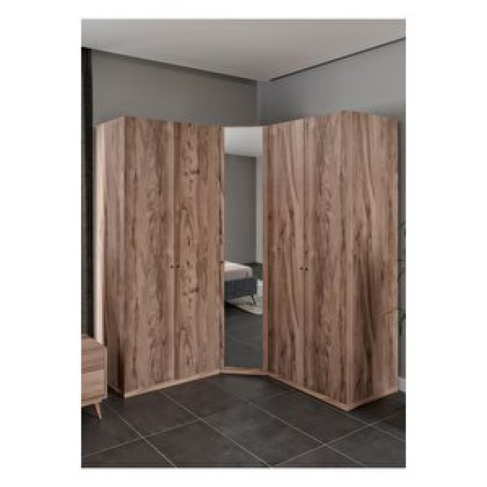 Doressa Home Platinum Brown Corner 5 Kapılı Gardırop Gardrop & Dolap Fiyatı