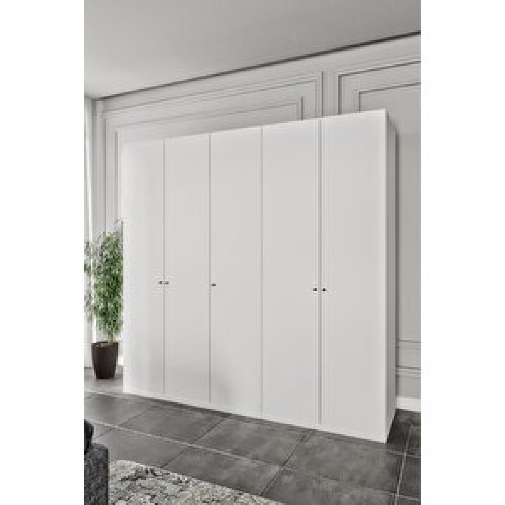 Doressa Home Platinum White 5 Kapılı Gardırop Gardrop & Dolap Fiyatı