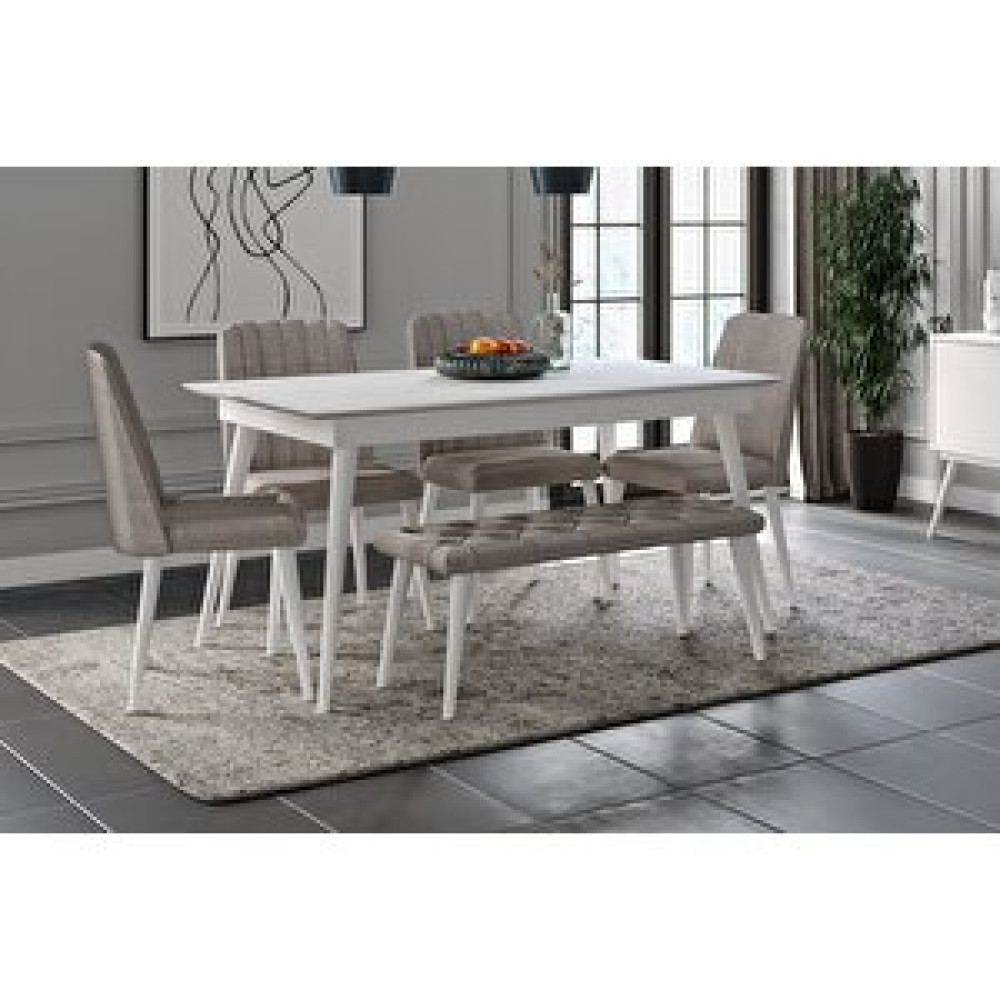 Doressa Home Platinum White Masa Takımı Masa - Sandalye Seti / Takımı Fiyatı