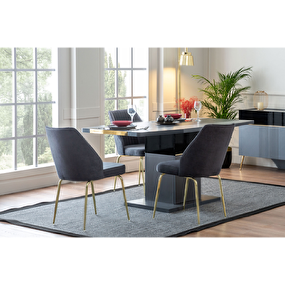 Doressa Home Ronn Gold Masa Takımı Masa - Sandalye Seti / Takımı Fiyatı