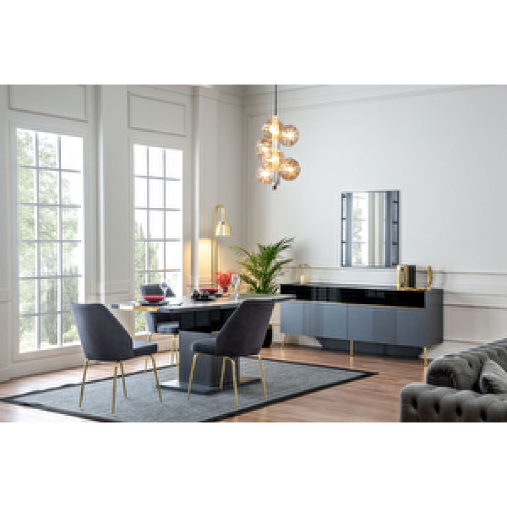 Doressa Home Ronn Gold Yemek Odası Takımı Yemek & Mutfak Masası Fiyatı
