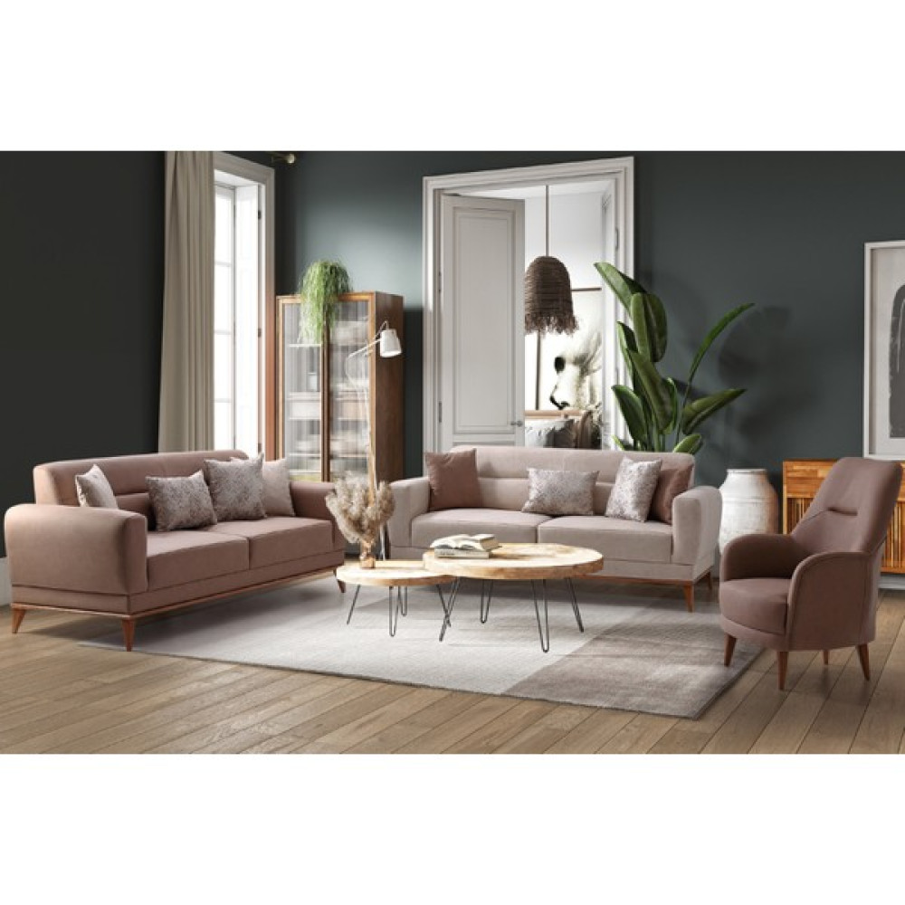 Doressa Home Terro Koltuk Takımı - Krem Koltuk Takımı / Seti Fiyatı