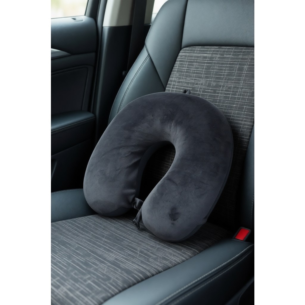 Dormeur Seyahat Boyun Yastığı U Tip Klipsli - 30 x 28 cm - Mat Siyah Diğer Fiyatı