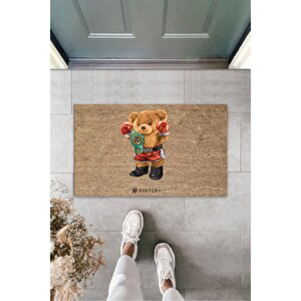 Dormot Home Dekoratif Dijital Fıghter Ayıcık Bej Kapı Paspası Dış Mekan Paspas Paspas Fiyatı