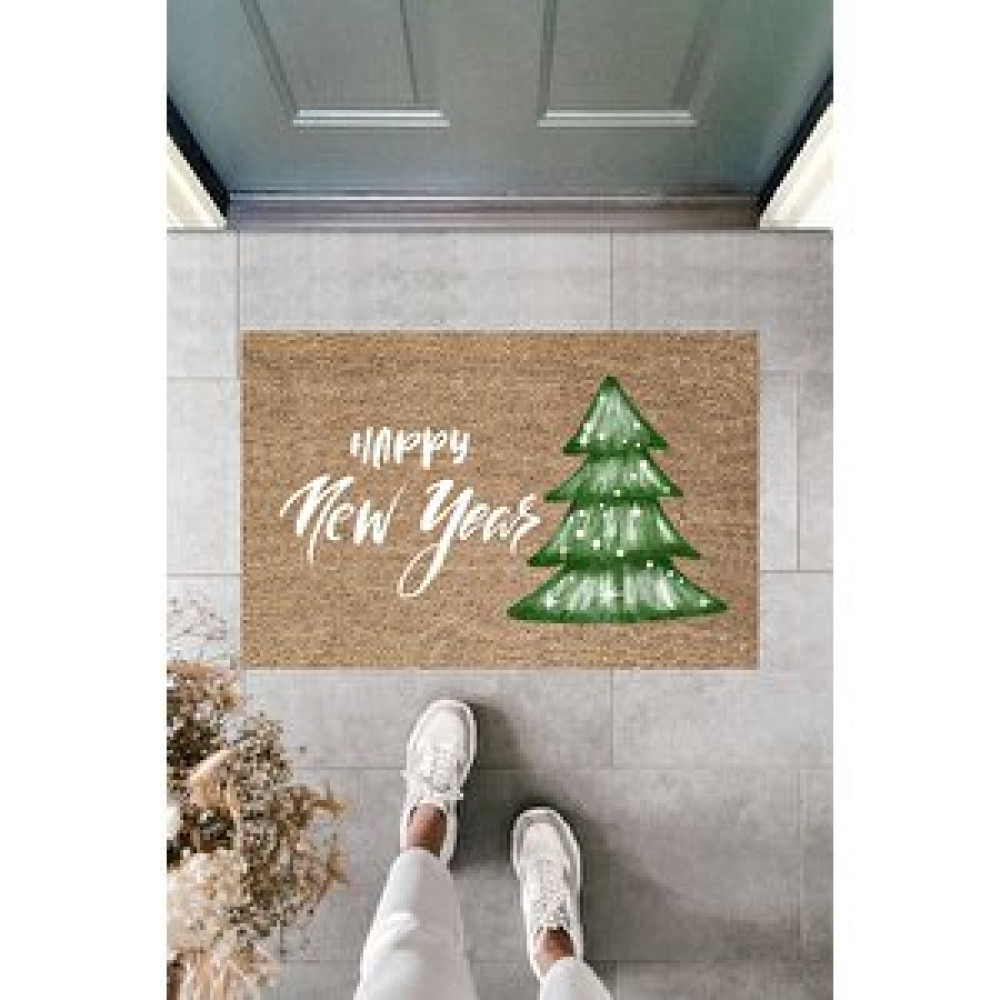 Dormot Home Modern Baskı - Happy New Year 10 - Karşılama Kapı Önü Paspası Paspas Fiyatı