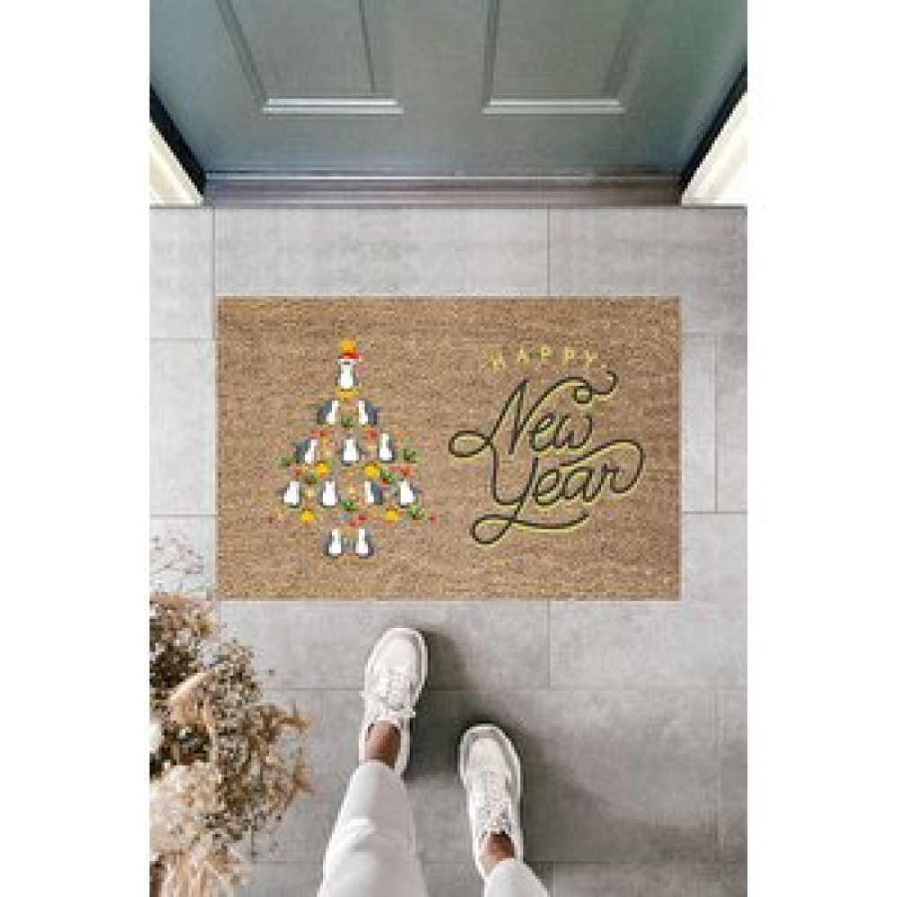 Dormot Home Modern Baskı - Happy New Year 11 - Karşılama Kapı Önü Paspası Paspas Fiyatı
