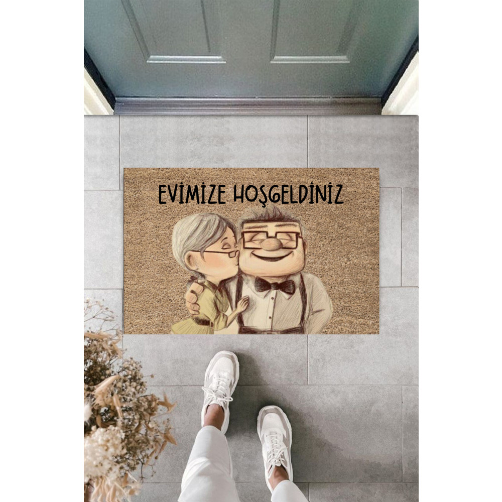 Dormot Home Modern Dijital Baskı - Tatlı Çift Paspas - Kapı Önü Paspası 60 x 40 Beden Paspas Fiyatı
