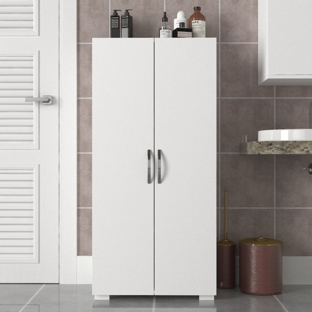 Dorpek Devika 2 Kapaklı Çok Amaçlı 4 Raflı Banyo Mutfak Dolabı Beyaz Gardrop & Dolap Fiyatı