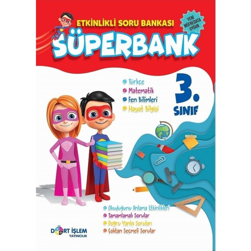 Dört İşlem Yayıncılık Süperbank 3. Sınıf Etkinlikli Soru Bankası Tüm Dersler Fiyatı