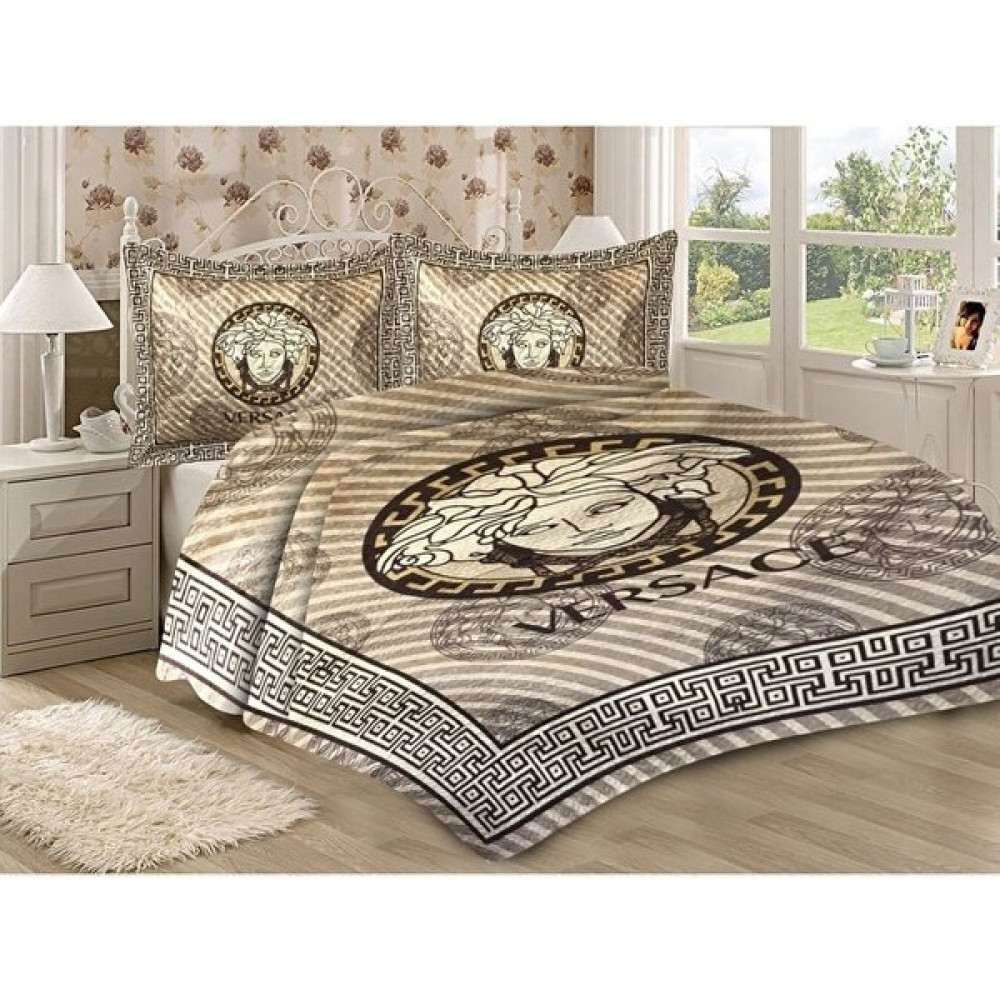 Doruklar Home Collection Pamuk Dolgulu Kadife Kumaş Çerçeve Versace Desen Yatak Odası Çift Kişilik Kapitone Yatak Örtüsü Seti - 240 x 260 cm - Renkli Yatak Örtüsü Fiyatı