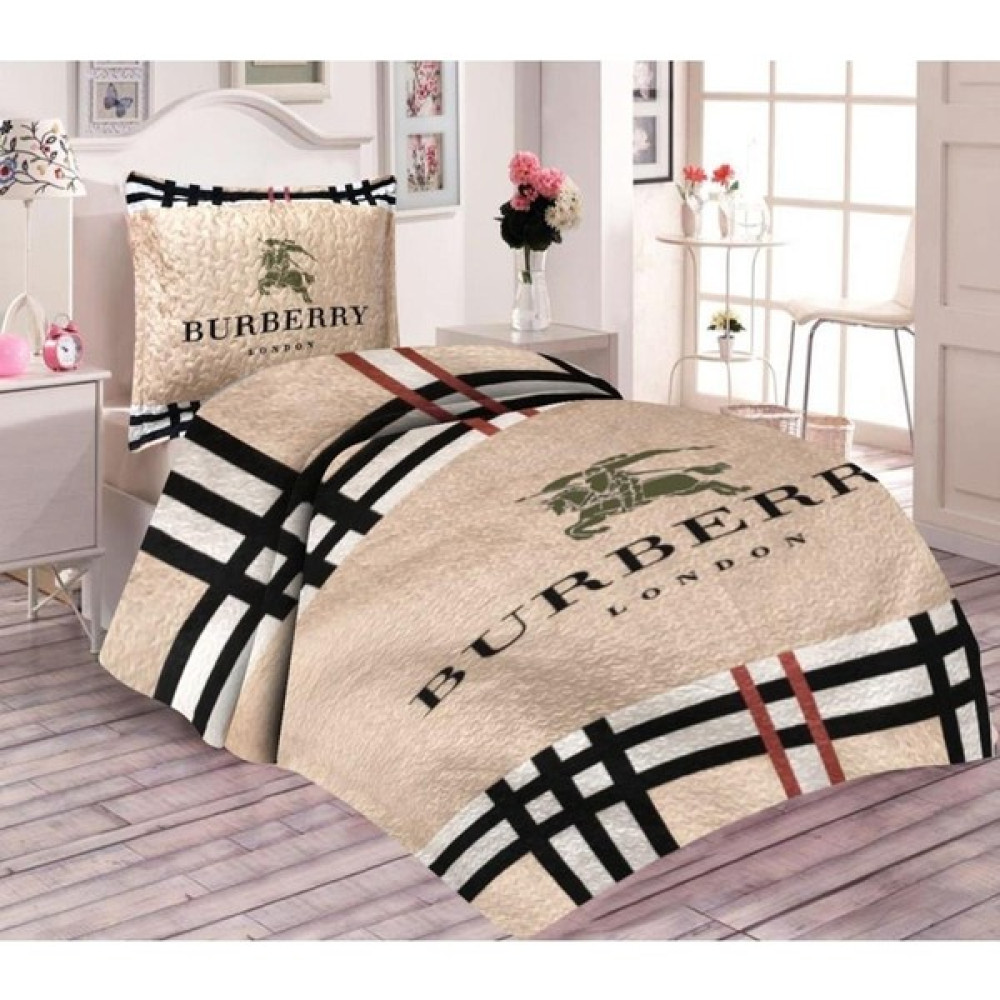 Doruklar Home Collection Pamuk Dolgulu Kadife Kumaşlı Krem Burberry Desenli Tek Kişilik Kapitone Yatak Örtüsü - 180 x 240 cm Yatak Örtüsü Fiyatı
