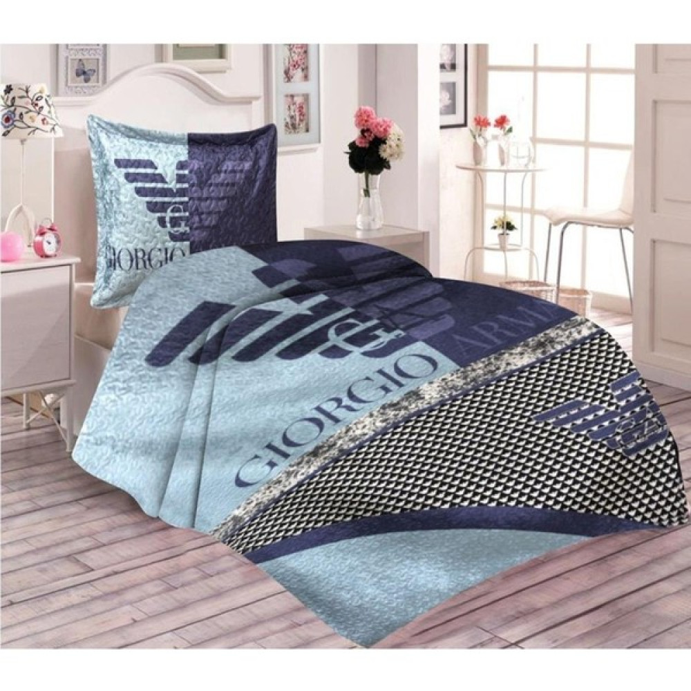 Doruklar Home Collection Pamuk Dolgulu Kadife Kumaşlı Modern Armani Desenli Tek Kişilik Kapitone Yatak Örtüsü - Mavi - 180 x 240 cm Yatak Örtüsü Fiyatı