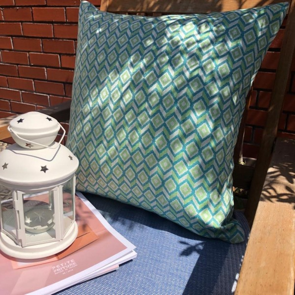 Dost Tekstil Daisy Kırlent Kılıfı 40*40CM - 40 x 40 cm - Yeşil Kırlent / Mobilya Yastığı Fiyatı