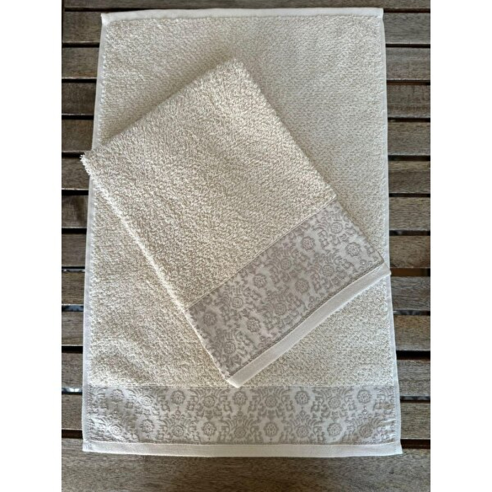 Dost Tekstil Daisy Towel El-Yüz Havlu Seti - Bej - 50 x 100 cm El / Yüz Havlusu Fiyatı