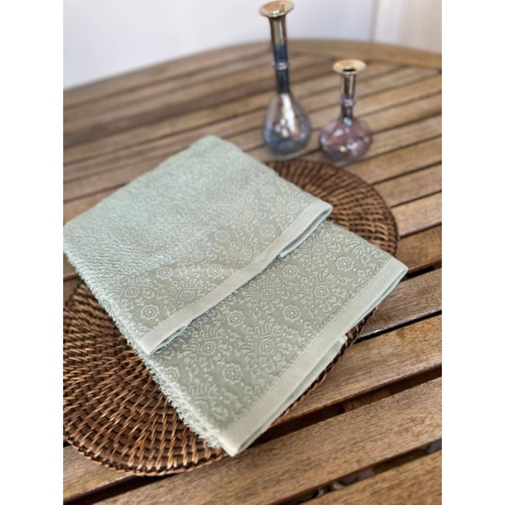 Dost Tekstil Daisy Towel El-Yüz Havlu Seti - Yeşil-GN1 - 50 x 100 cm El / Yüz Havlusu Fiyatı