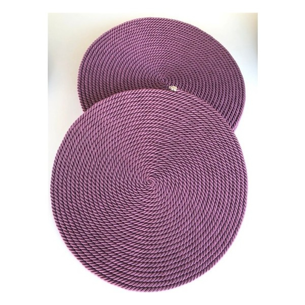 Dostlar Hobi Yuvarlak Supla Kordon Ip Amerikan Servis 6 Kişilik Supla - 30 x 30 cm - Mor Amerikan Servis Fiyatı