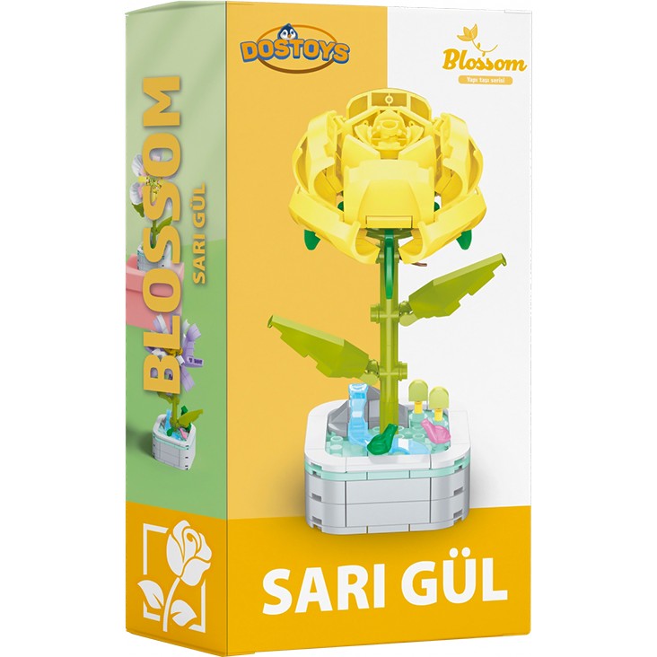 Dostoys Yapı Taşı Serisi Çiçek Yapım Seti Sarı Gül Diğer Fiyatı