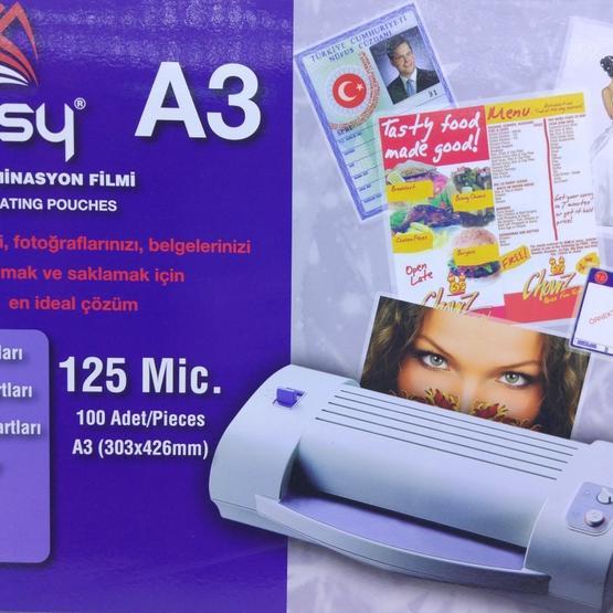 Dosy A3 125 mic Parlak Laminasyon Filmi