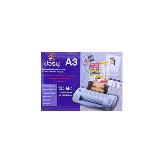 Dosy A3 125 mic Parlak Laminasyon Filmi