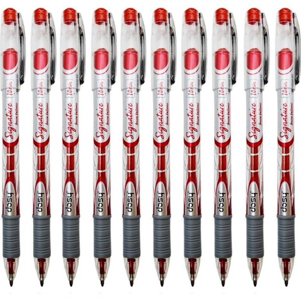 Dosy Signature 1 0 mm Jel Imza Kalemi Kırmızı 10 Adet Jel Mürekkepli (Roller) Kalem Fiyatı