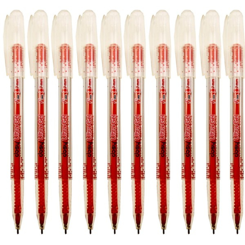 Dosy Ultra Fine Iğne Uçlu 0.7 mm Jel Imza Kalemi Kırmızı 10 Adet Jel Mürekkepli (Roller) Kalem Fiyatı