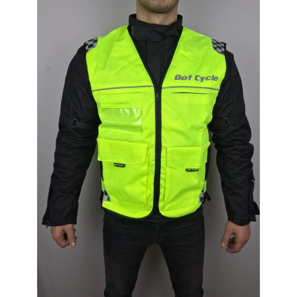 Dot Cycle Rüzgar Geçirmez Nefes Alan Kumaş Fosforlu Suya Dayanıklı Motosiklet Yelek - XL Motorsiklet Montları Fiyatı
