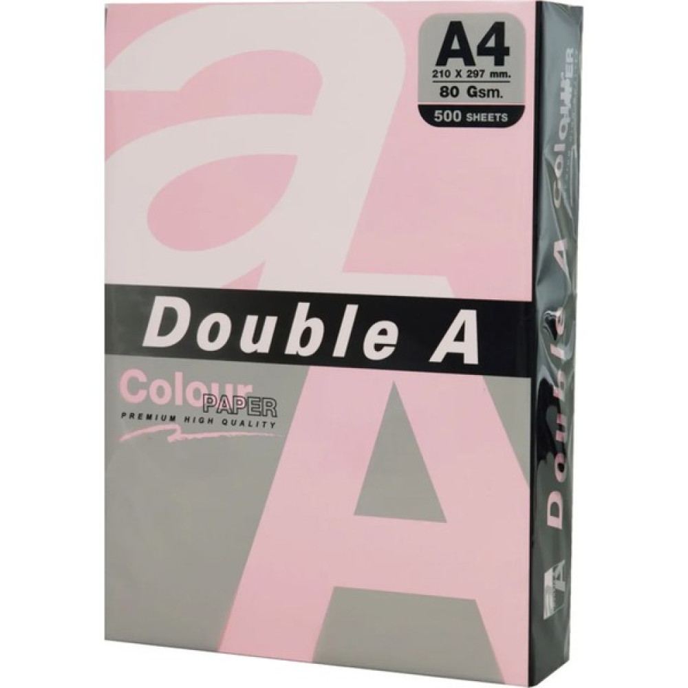 Double A Renkli Fotokobi Kağıdı 500'lü A4 80 gr Pastel Pembe 1 Top 500 Yaprak Fotokopi Kağıdı Fiyatı