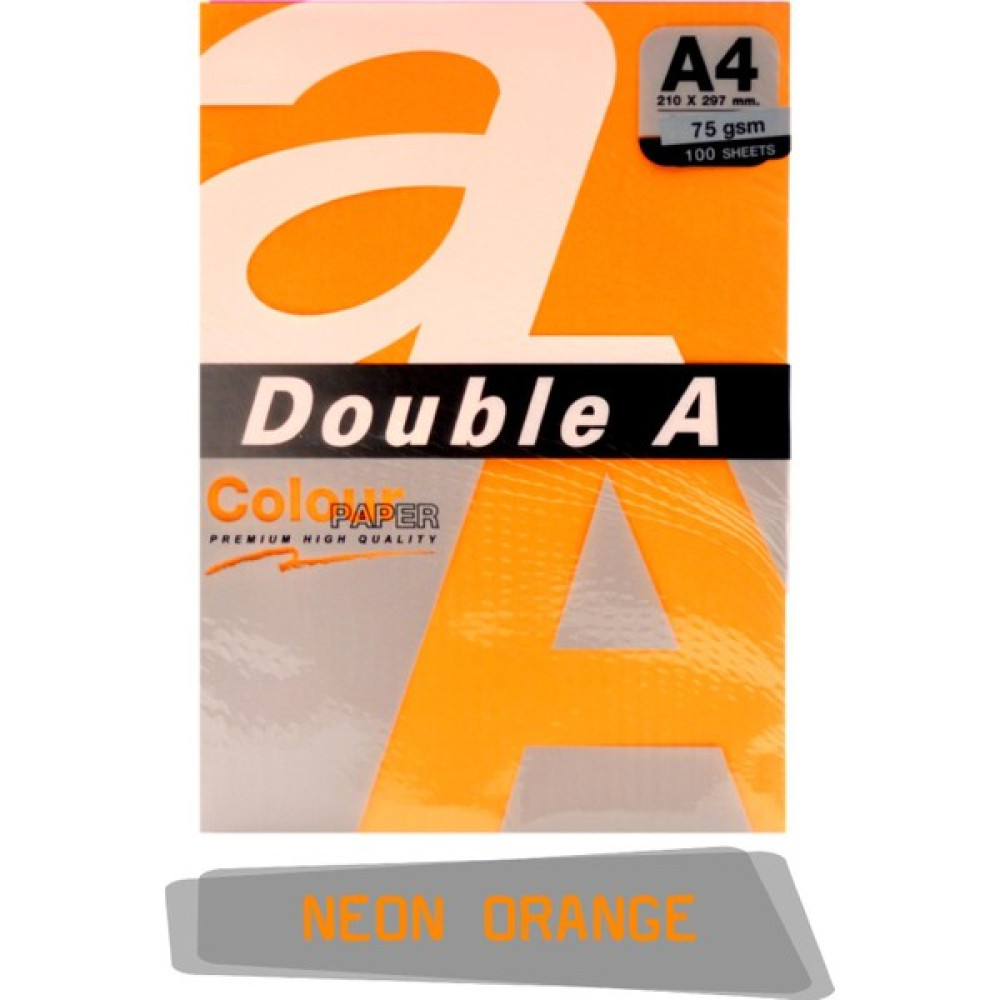 Double A Renkli Fotokopi Kağıdı 100 Lü A4 75 gr Neon Orange Fotokopi Kağıdı Fiyatı