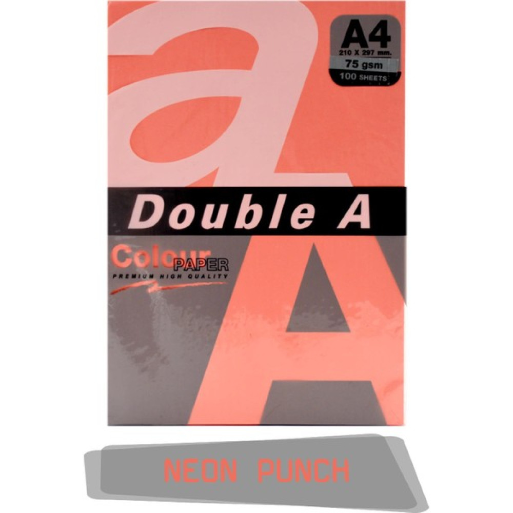 Double A Renkli Fotokopi Kağıdı 100 Lü A4 75 gr Neon Punch Fotokopi Kağıdı Fiyatı