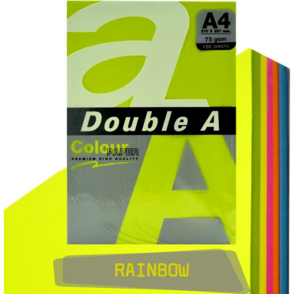 Double A Renkli Fotokopi Kağıdı 100 Lü A4 75 gr Rainbow 4 Fotokopi Kağıdı Fiyatı