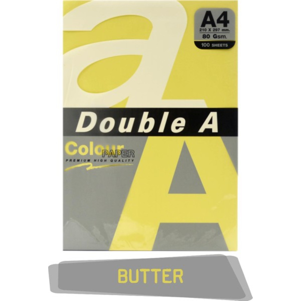Double A Renkli Fotokopi Kağıdı 100'lü A4 80 gr Butter Fotokopi Kağıdı Fiyatı