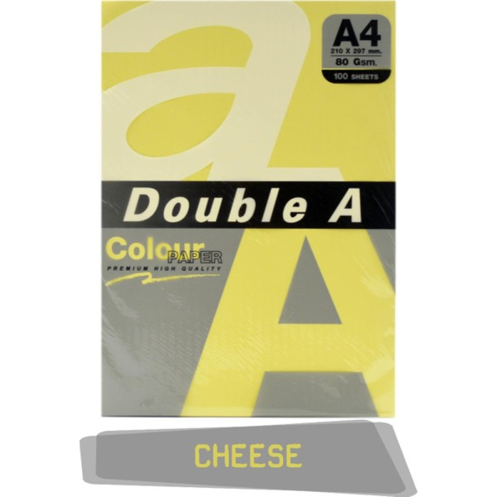 Double A Renkli Fotokopi Kağıdı 100'lü A4 80 gr Cheese Fotokopi Kağıdı Fiyatı