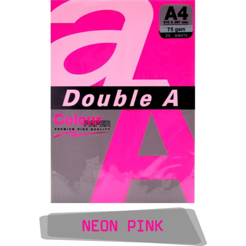 Double A Renkli Fotokopi Kağıdı 25 Li A4 75 gr Neon Pink Fotokopi Kağıdı Fiyatı