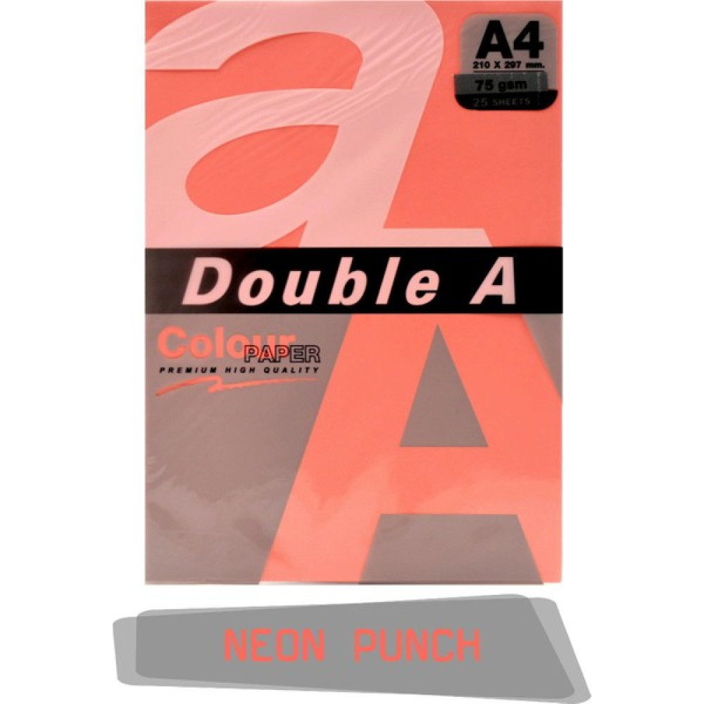 Double A Renkli Fotokopi Kağıdı 25 Li A4 75 gr Neon Punch Fotokopi Kağıdı Fiyatı