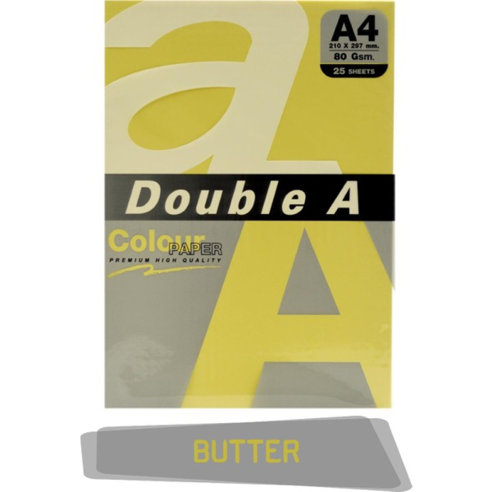 Double A Renkli Fotokopi Kağıdı 25 Li A4 80 gr Butter Fotokopi Kağıdı Fiyatı