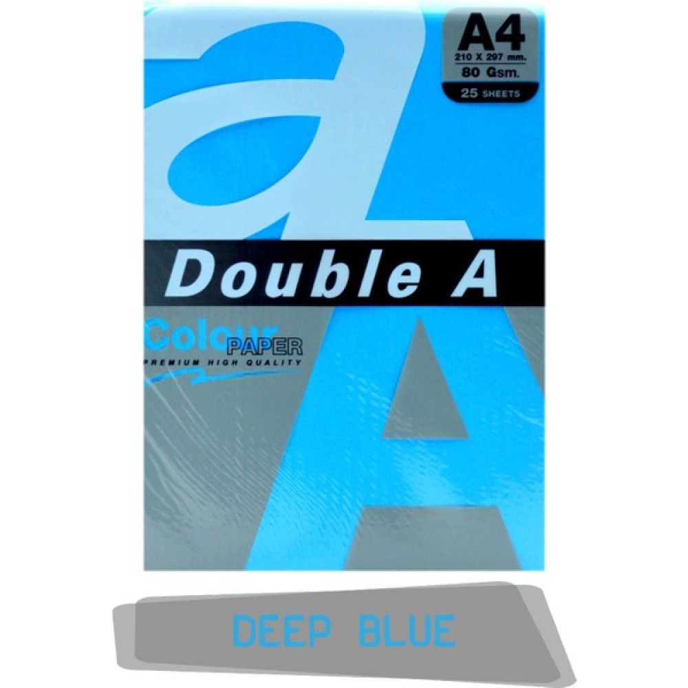 Double A Renkli Fotokopi Kağıdı 25 Li A4 80 gr Deep Blue Fotokopi Kağıdı Fiyatı