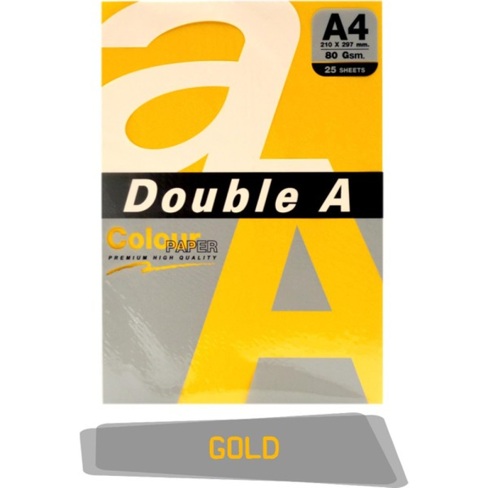 Double A Renkli Fotokopi Kağıdı 25 Li A4 80 gr Gold Fotokopi Kağıdı Fiyatı