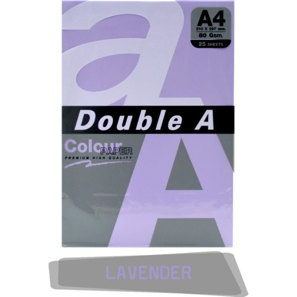 Double A Renkli Fotokopi Kağıdı 25 Li A4 80 gr Lavender Fotokopi Kağıdı Fiyatı