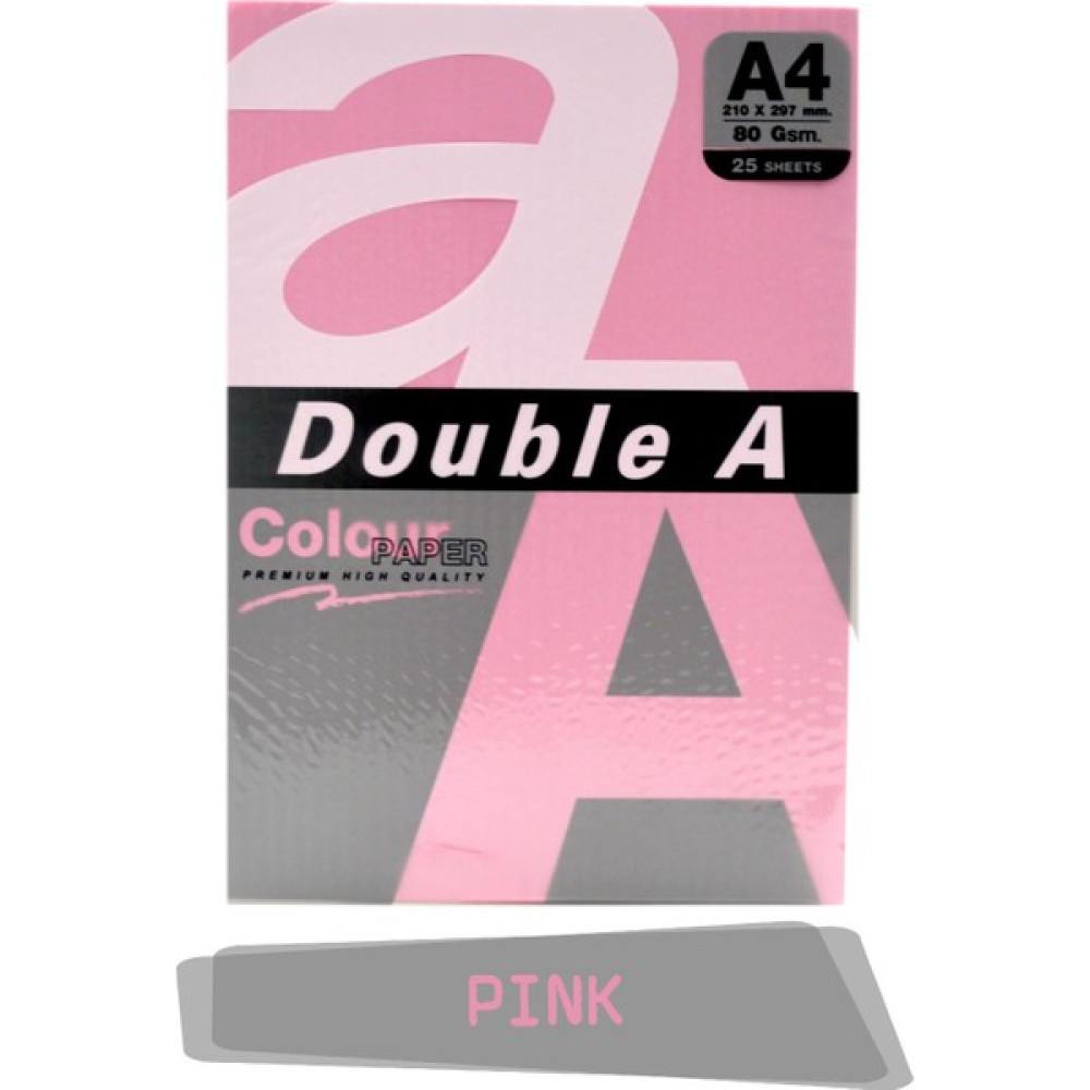 Double A Renkli Fotokopi Kağıdı 25 Li A4 80 gr Pink Fotokopi Kağıdı Fiyatı