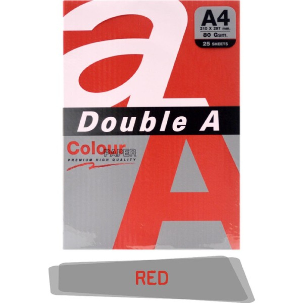 Double A Renkli Fotokopi Kağıdı 25 Li A4 80 gr Red Fotokopi Kağıdı Fiyatı