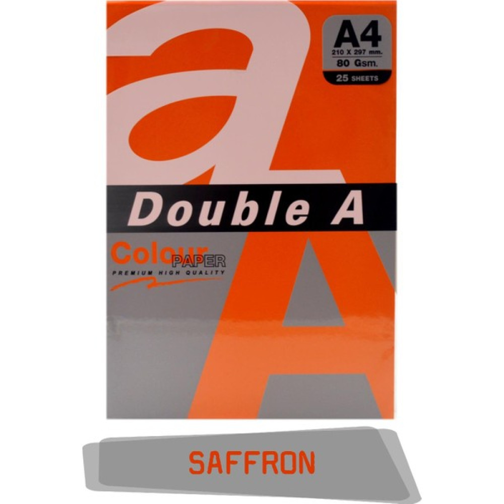 Double A Renkli Fotokopi Kağıdı 25 Li A4 80 gr Saffron Fotokopi Kağıdı Fiyatı