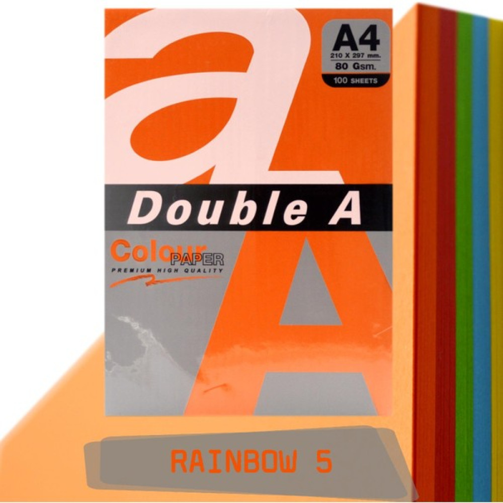 Double A Renkli Fotokopi Kağıdı A4 80 gr 100’lü Fotokopi Kağıdı Fiyatı