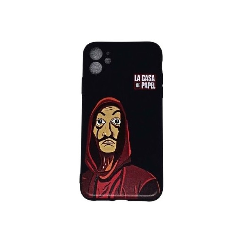 DoubleTech Apple iPhone 11 Slikon Kılıf La Casa De Papel Baskı Siyah Renk Cep Telefonu Kılıfı Fiyatı