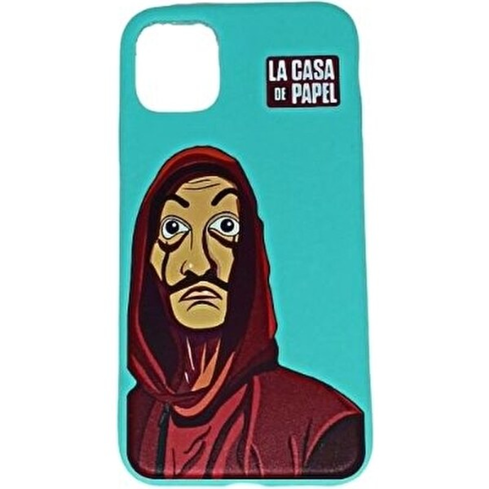 DoubleTech Apple iPhone 11 Slikon Kılıf La Casa De Papel Baskılı Turkuaz Renk Cep Telefonu Kılıfı Fiyatı