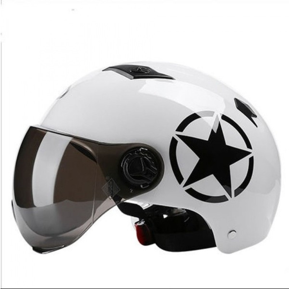 Douler Elektrikli Motosiklet Sürme Kaskı Unisex Buğu Önleyici Sürme Harley Kask Koruyucu Kask - Beyaz Motorsiklet Kaskları Fiyatı