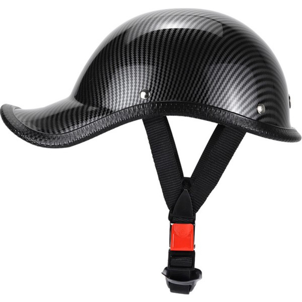 Douler Karbon Fiber Desen Kask Harley Yarım Kask Retro Motosiklet Kepçe Kask Erkekler ve Kadınlar Dört Mevsim Hafif Elektrikli Araç Kask Kadın - 3XL Motorsiklet Kaskları Fiyatı