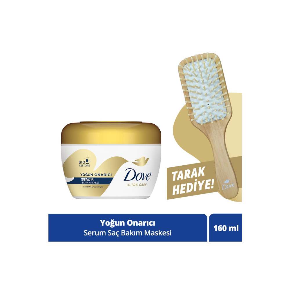 Dove 1 Minute Serum Saç Bakım Maskesi Yoğun Onarıcı 160 ml + Tarak Şampuan ve Saç Kremi Fiyatı