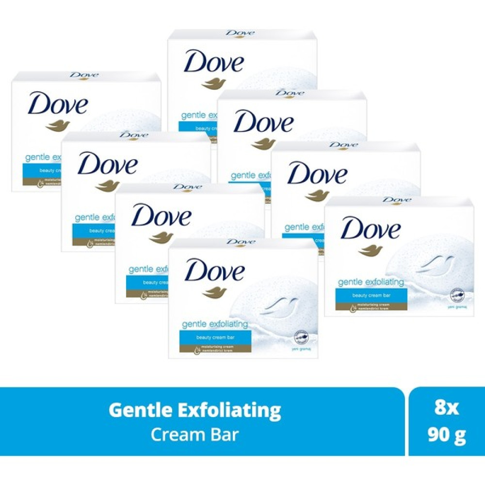 Dove Beauty Cream Bar Katı Güzellik Sabunu Gentle Exfoliating Nemlendirici Etkili 90 G X8 Adet - 205 Sabunlar Fiyatı