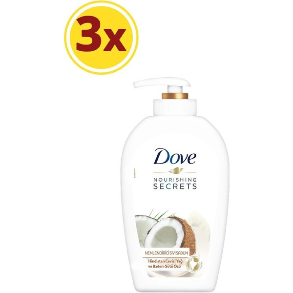 Dove Hindistan Cevizi & Badem Sütü Özlü Nemlendirici Sıvı Sabun 500 ml x 3 Adet El Bakımı Fiyatı